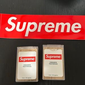 Supreme Toothpicks (2) and sticker (1)